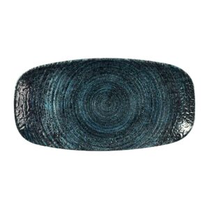 Churchill Homespun Chroma Blue Chefs' Oblong Plate 200mm (Pack of 12)