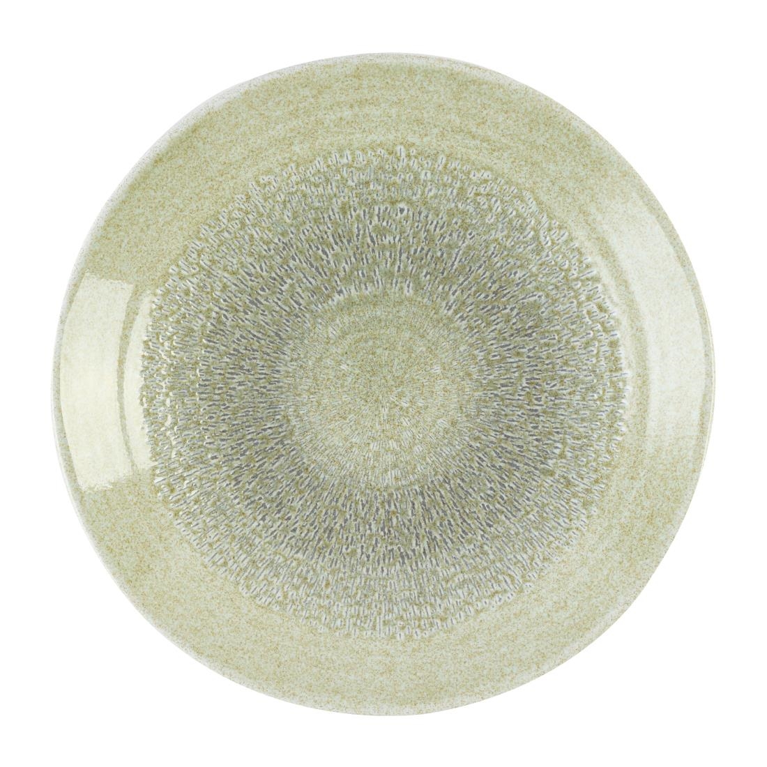 Dudson Harvest Grain Speckled Green Organic Coupe Plate 230mm(Pack of 12)