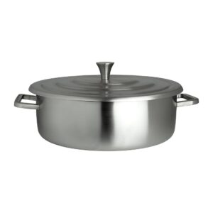 Steelite Creations Homestyle Brushed Stainless Round Chafer 3.8L (Pack of 3)
