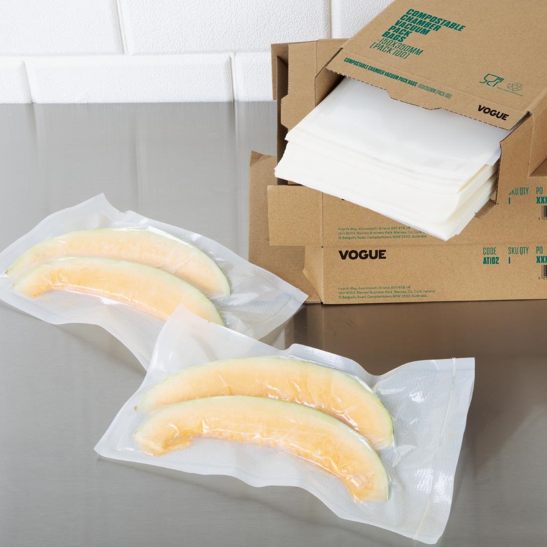 Vogue Compostable Embossed Vacuum Sealer Bags 150x250mm (50 Pack) - Image 8
