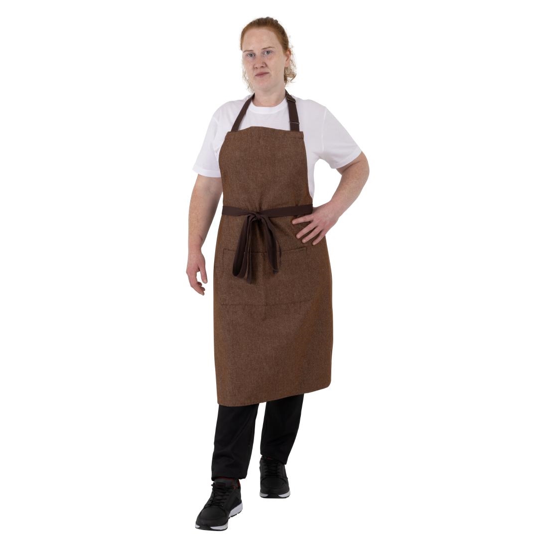 Southside Bib Apron Denim Tan - Image 2