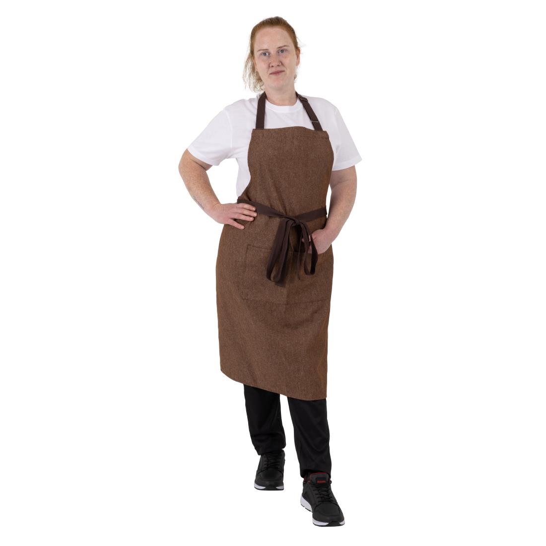 Southside Bib Apron Denim Tan - Image 3
