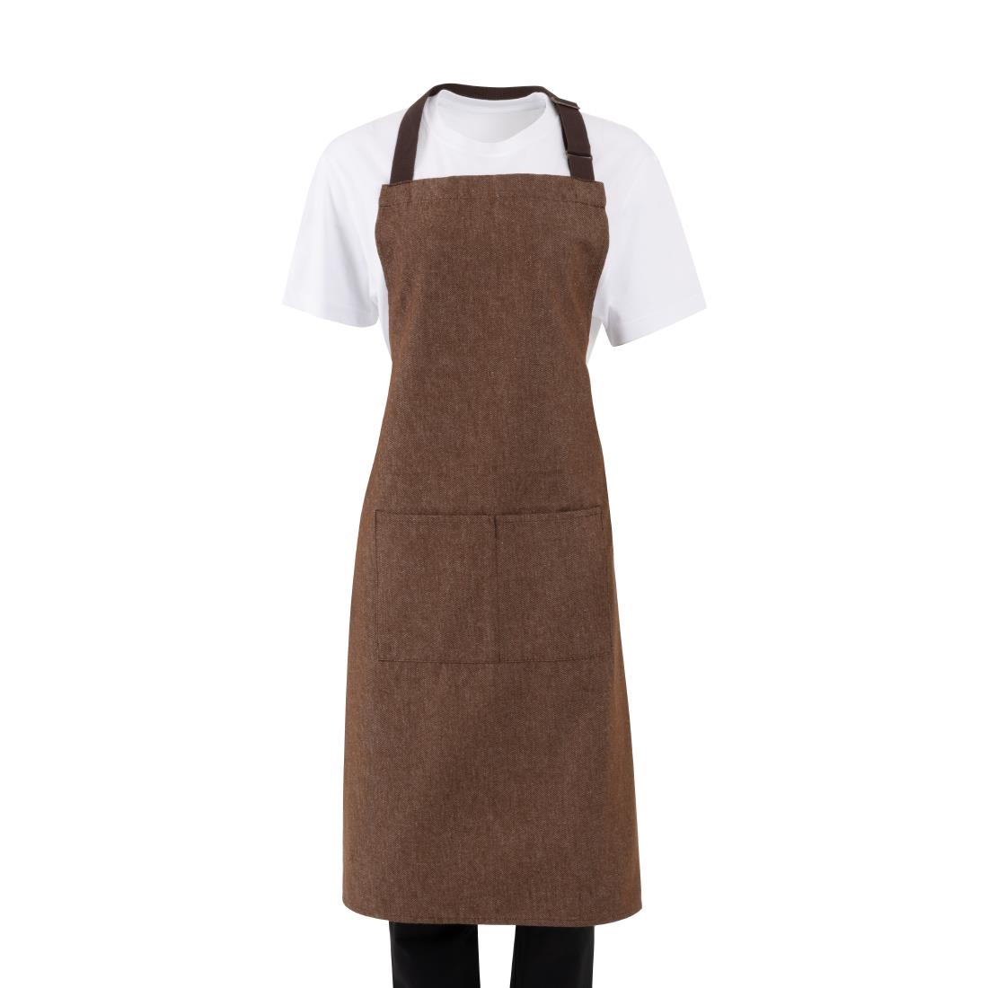 Southside Bib Apron Denim Tan