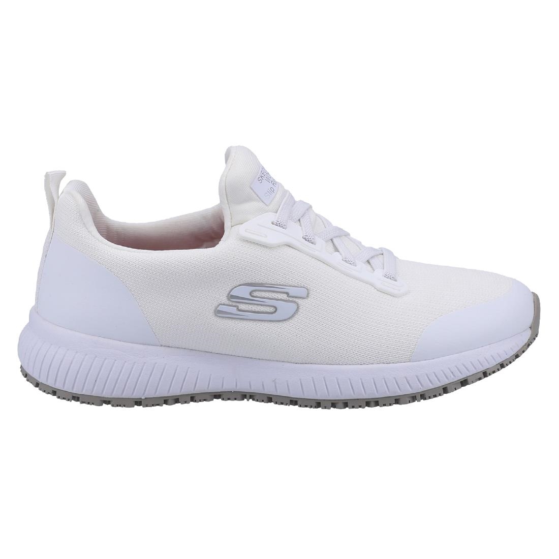 Skechers Womens Slip Resistant Squad Trainers White 36 - Image 2