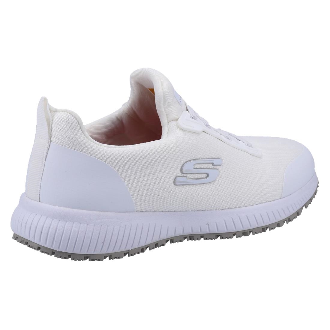 Skechers Womens Slip Resistant Squad Trainers White 36 - Image 6