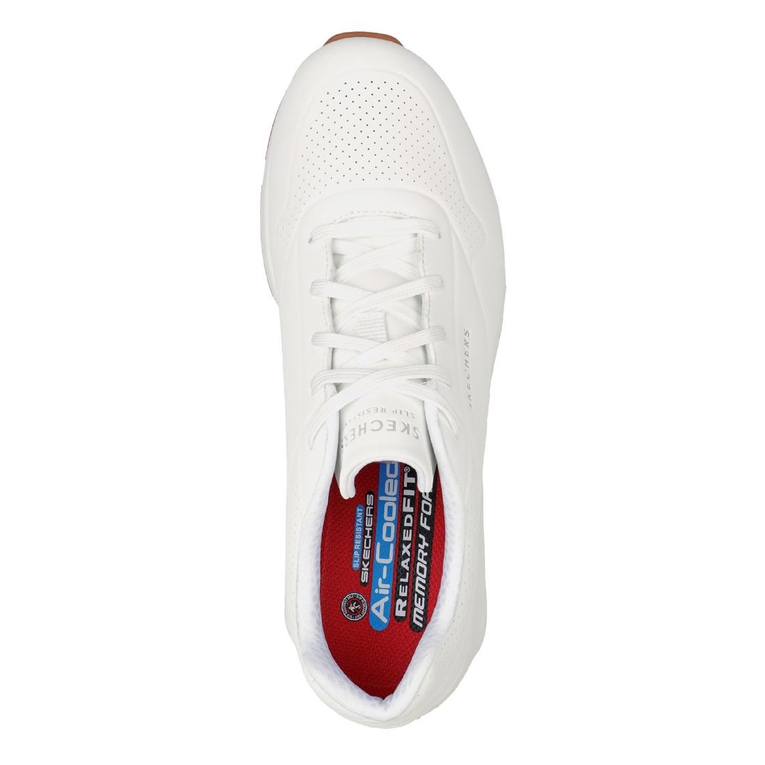 Skechers Mens UNO Slip Resistant Trainers 41 White - Image 2