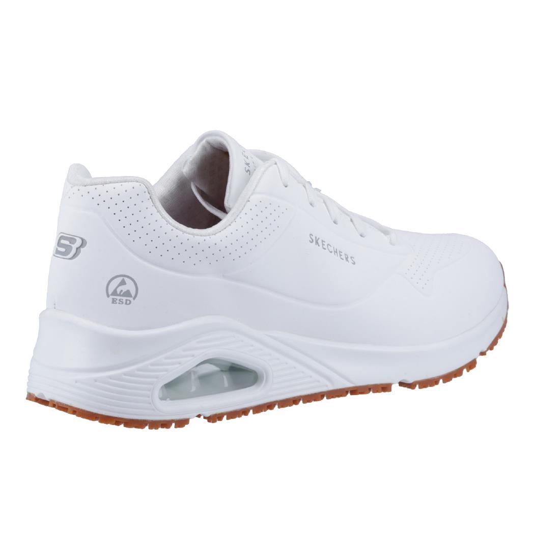 Skechers Mens UNO Slip Resistant Trainers 41 White - Image 7