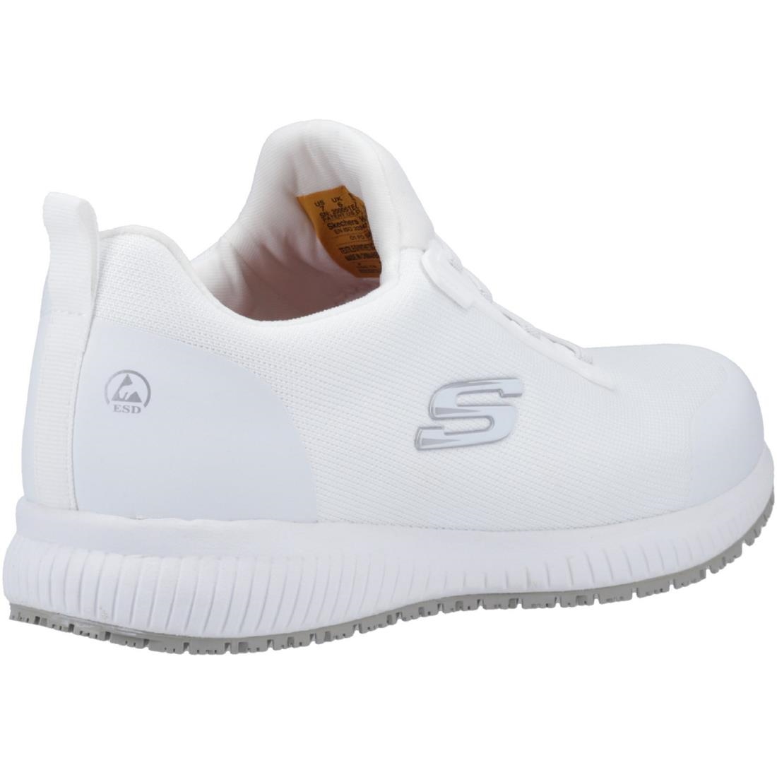 Skechers Slip Resistant Squad Myton Trainers White 41 - Image 2