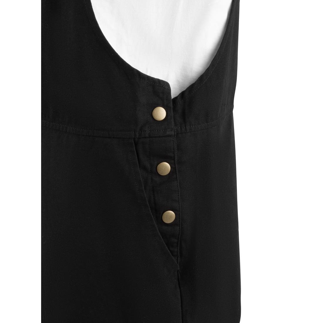 Southside Bib & Brace Cotton Canvas Dungarees Cotton Black L - Image 9