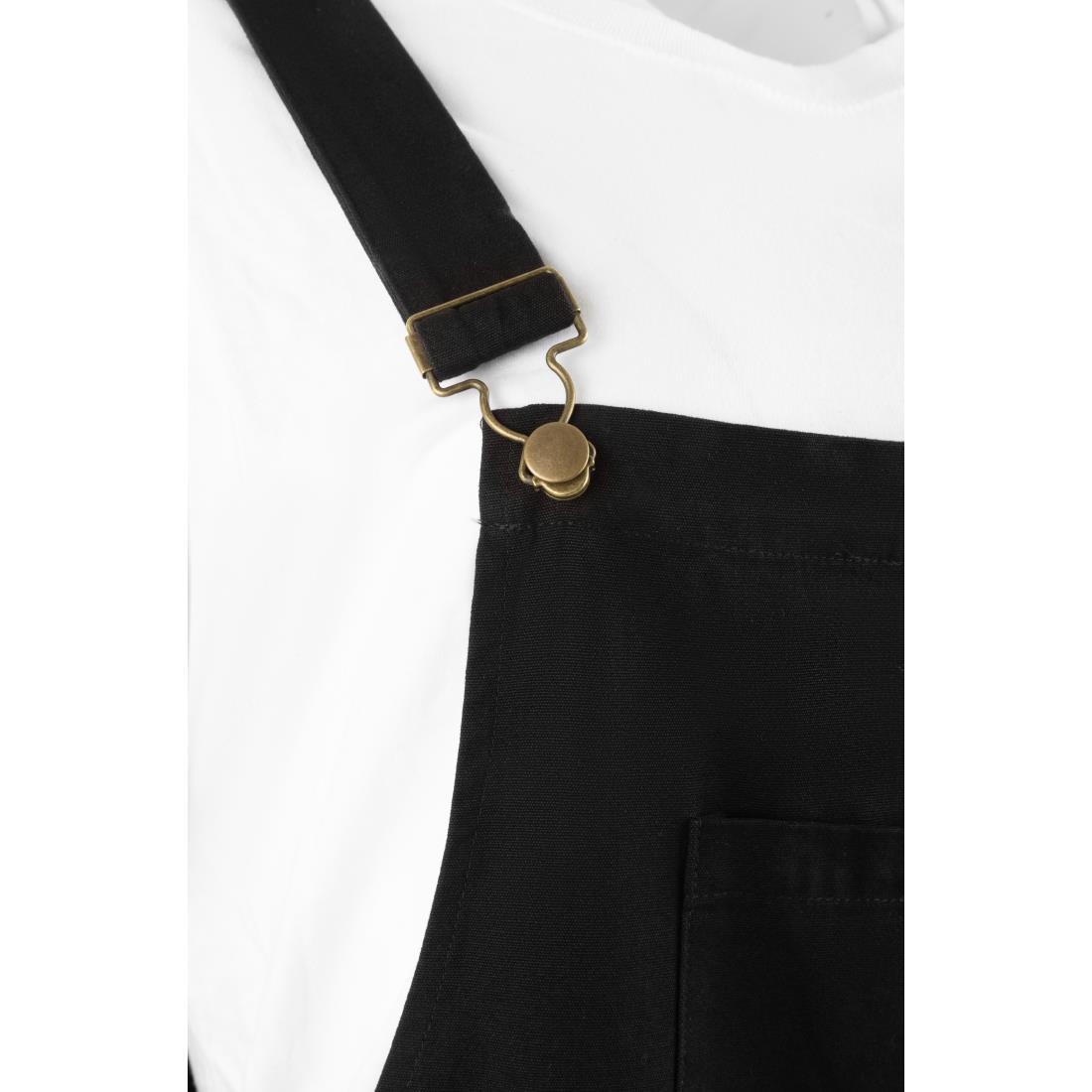 Southside Bib & Brace Cotton Canvas Dungarees Cotton Black L - Image 11
