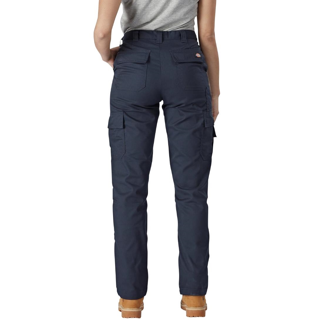 Dickies Womens Flex Everyday Trousers Navy Size 26 - Image 3