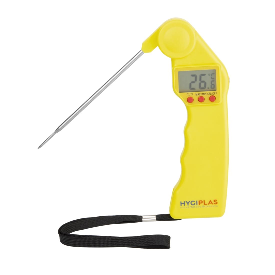 Hygiplas Colour Coded Yellow Set - Tong Chopping Board & Thermometer (3 Pack) - Image 3