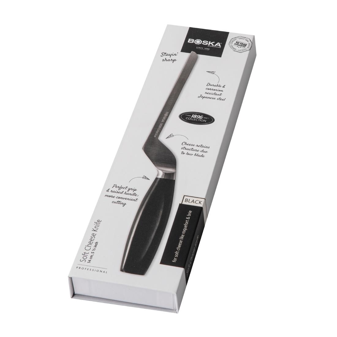 Boska Soft Cheese Knife Black 14cm - Image 4
