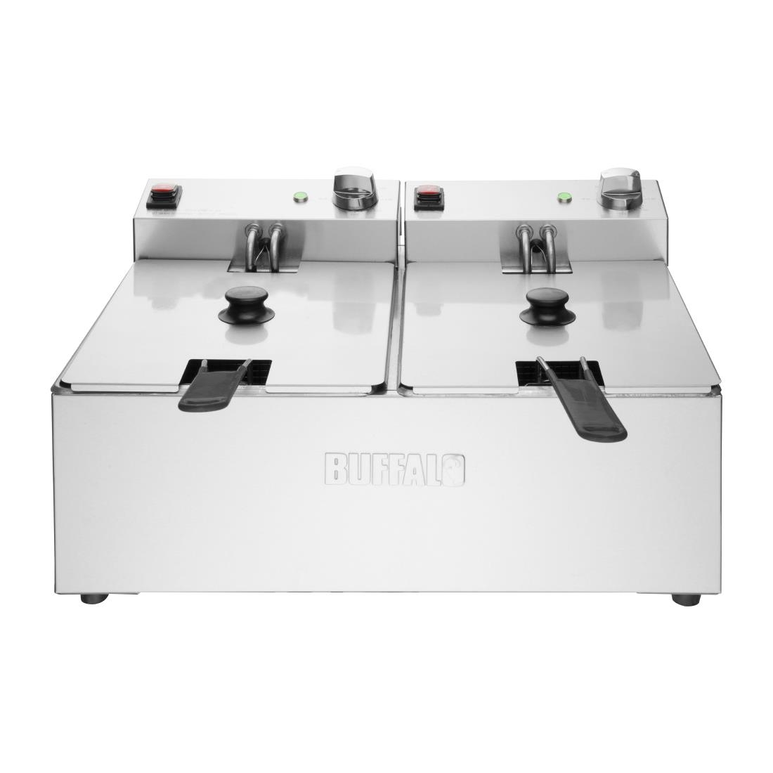 Buffalo Twin Tank Twin Basket 2x5Ltr Countertop Fryer 2x2.8kW - Image 5