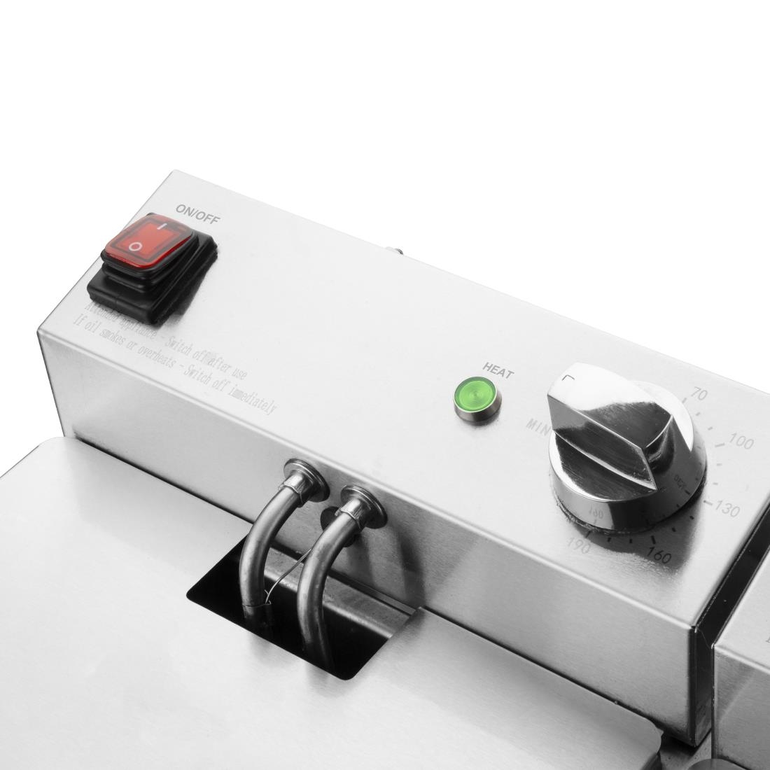 Buffalo Twin Tank Twin Basket 2x5Ltr Countertop Fryer 2x2.8kW - Image 7