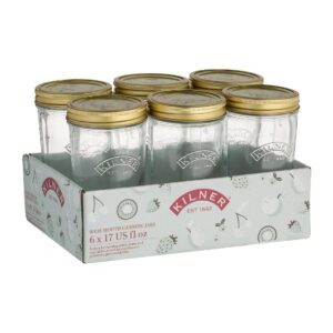 Kilner Wide Mouth Jars 500ml (6 Pack)