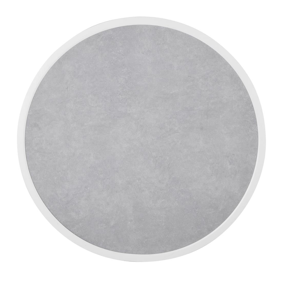 Bolero Fibre Glass Round Table Top Grey Stone Effect 580mm