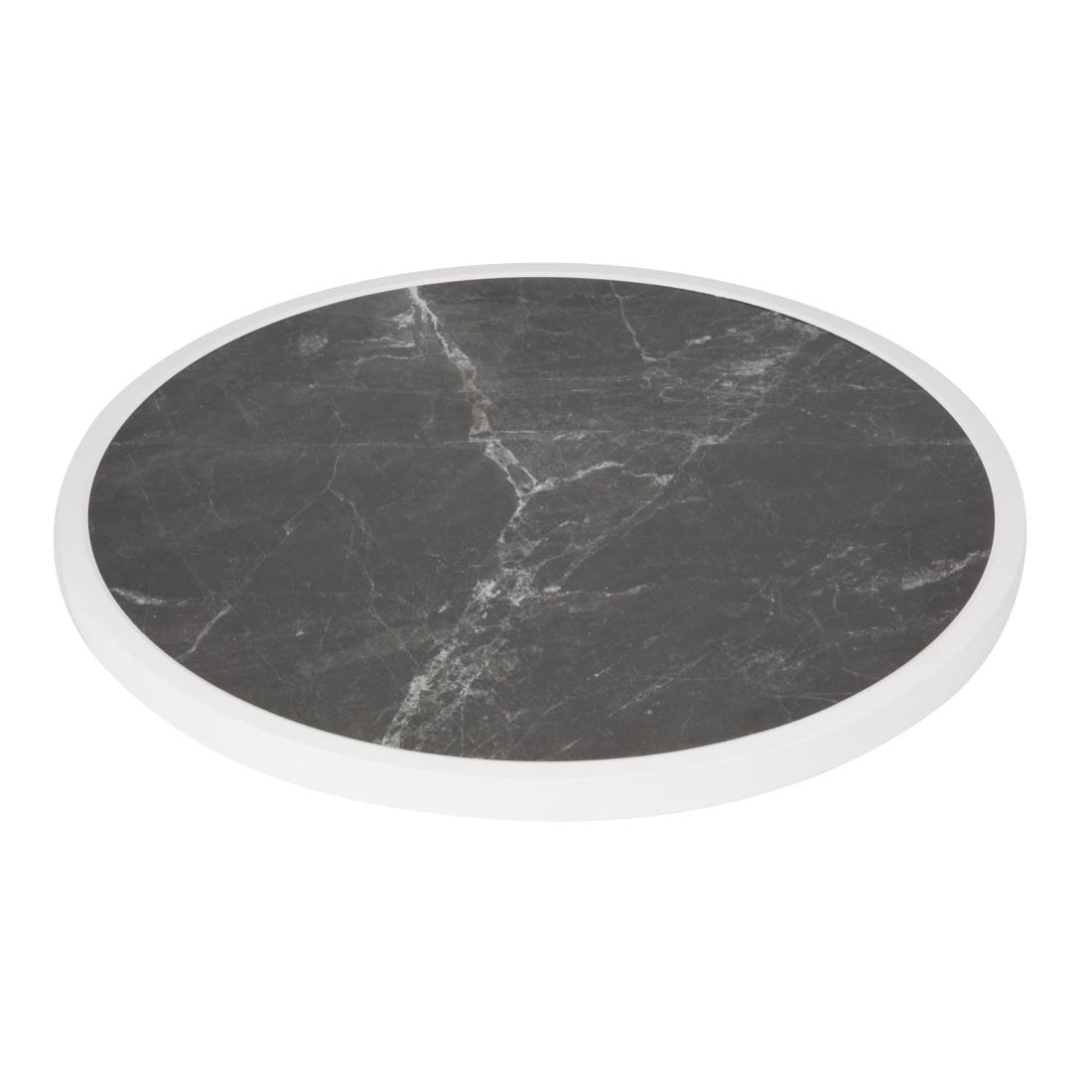 Bolero Fibre Glass Round Table Top Dark Granite Effect 580mm - Image 2
