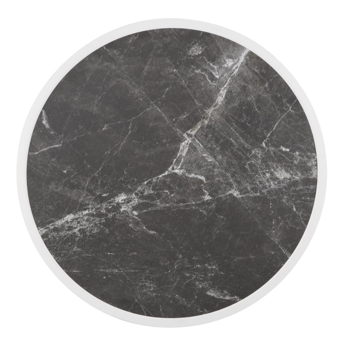 Bolero Fibre Glass Round Table Top Dark Granite Effect 580mm