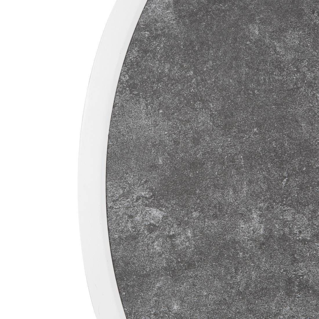 Bolero Fibre Glass Round Table Top Dark Stone Effect 580mm - Image 3