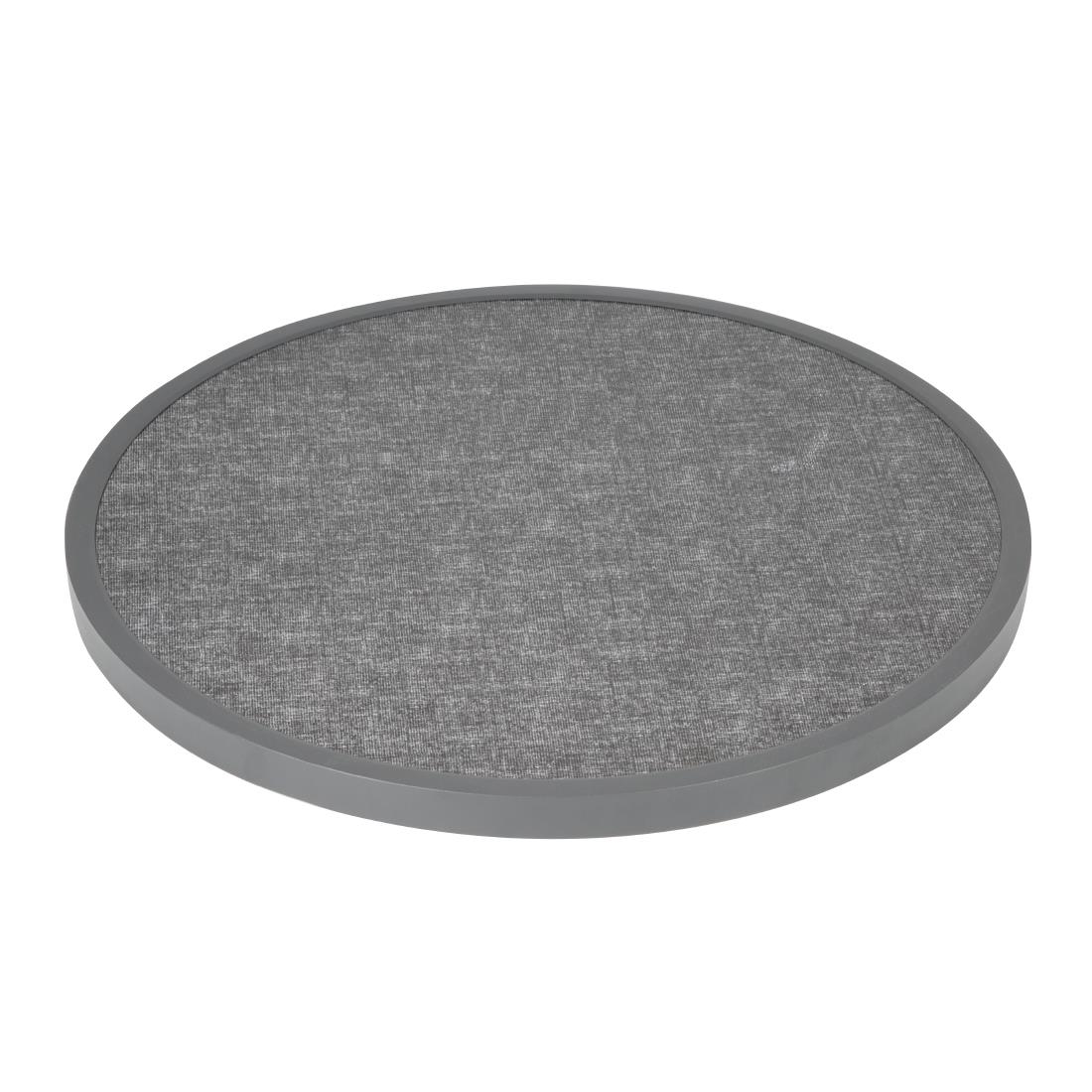 Bolero Fibre Glass Round Table Top Brushed Black 580mm - Image 2