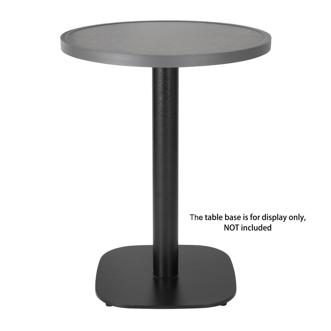 Bolero Fibre Glass Round Table Top Brushed Black 580mm - Image 5