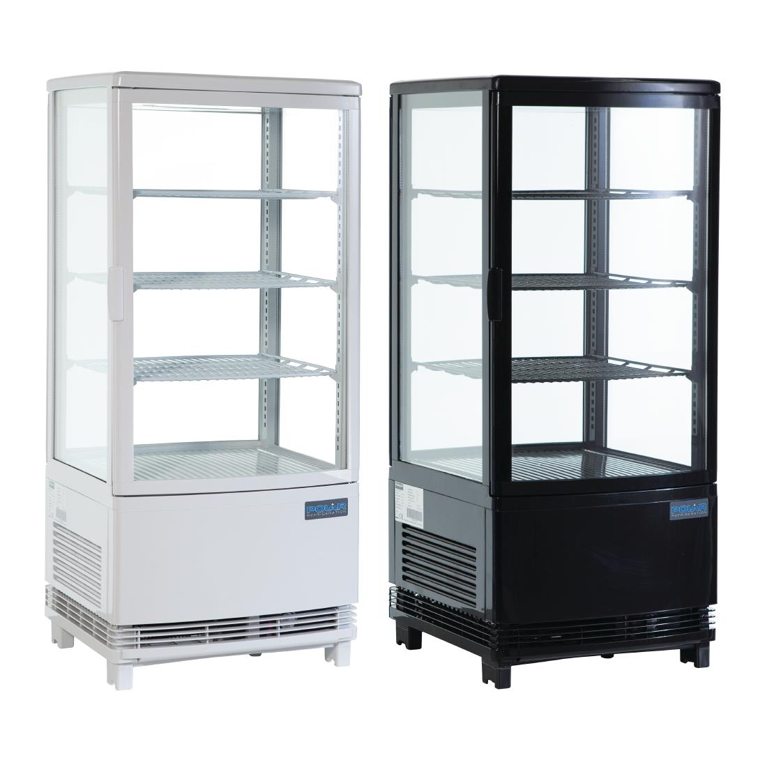 Polar C-Series Energy Efficient Curved Door Display Fridge Black 86Ltr - Image 2