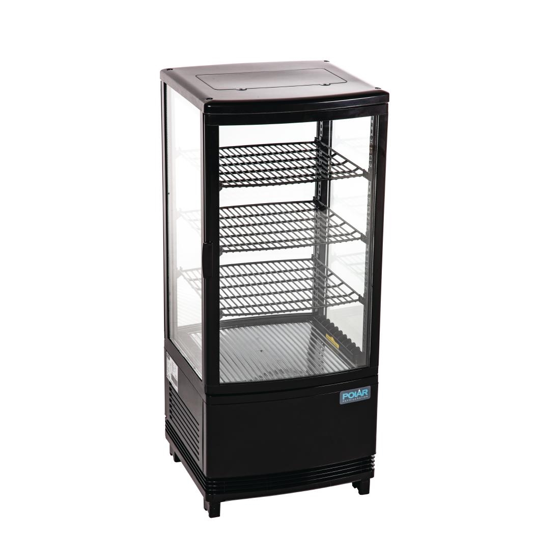 Polar C-Series Energy Efficient Curved Door Display Fridge Black 86Ltr - Image 3