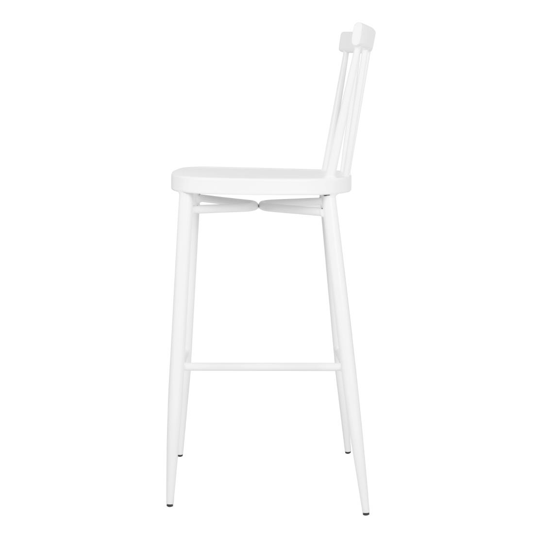 Bolero Windsor Aluminium White High Stools (2 Pack) - Image 2