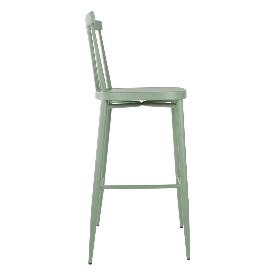 Bolero Windsor Aluminium Green High Stools (2 Pack) - Image 2