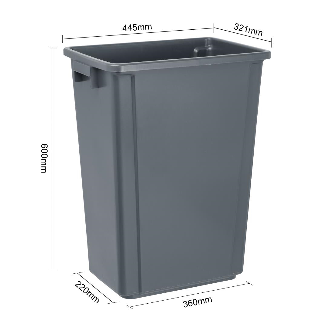 Jantex Slim Bin Grey 60Ltr - Image 5