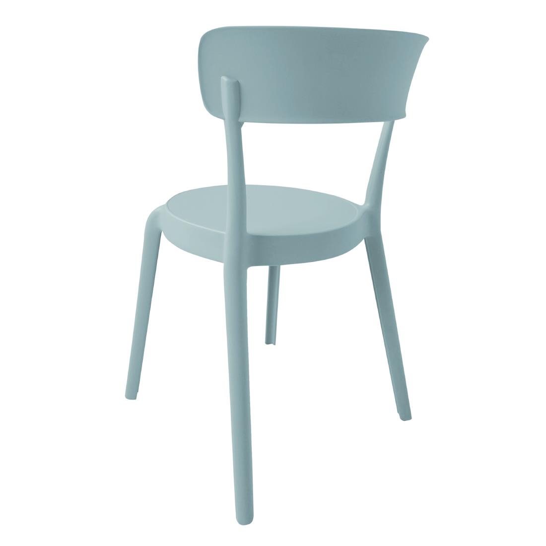 Bolero Mila Café Chairs Icy Blue (2 Pack) - Image 3