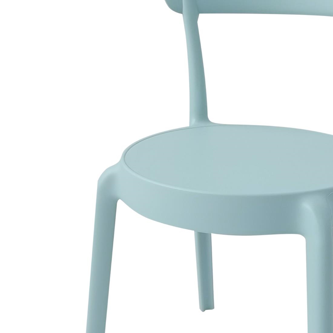 Bolero Mila Café Chairs Icy Blue (2 Pack) - Image 4