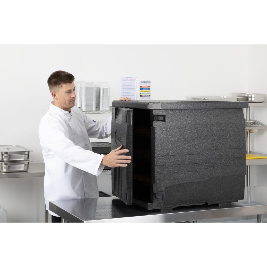 Vogue Insulated EPP Food Transport Box 126Ltr Patisserie Tray Size - Image 8