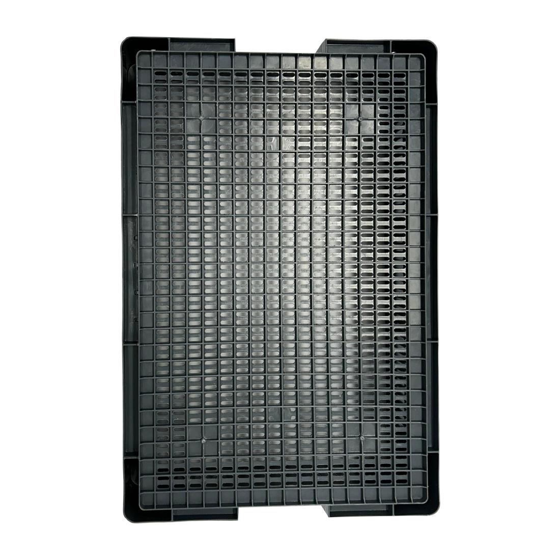 Vogue Perforated Plastic Storage Crate 600x400x120mm - Image 4