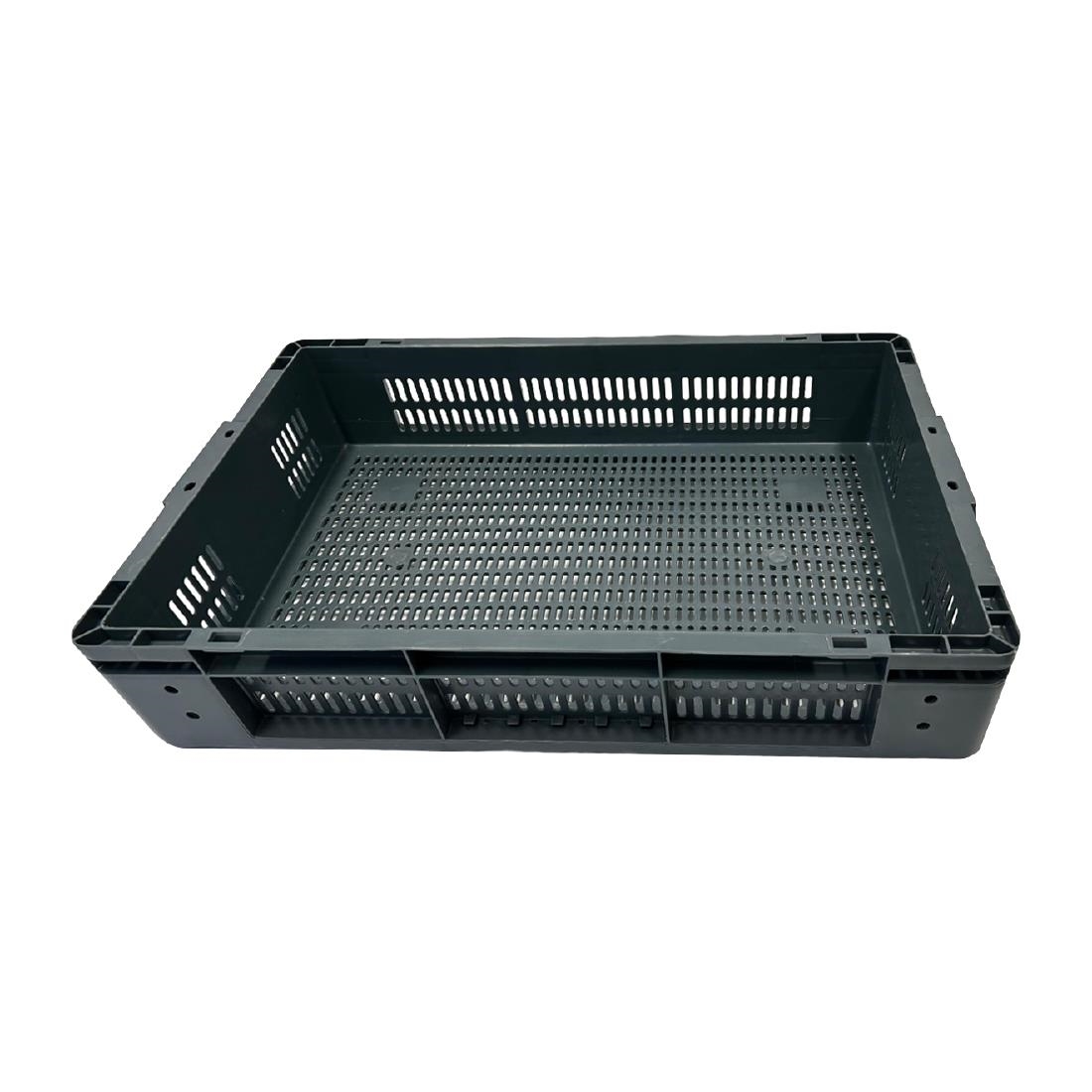 Vogue Perforated Plastic Storage Crate 600x400x120mm - Image 9