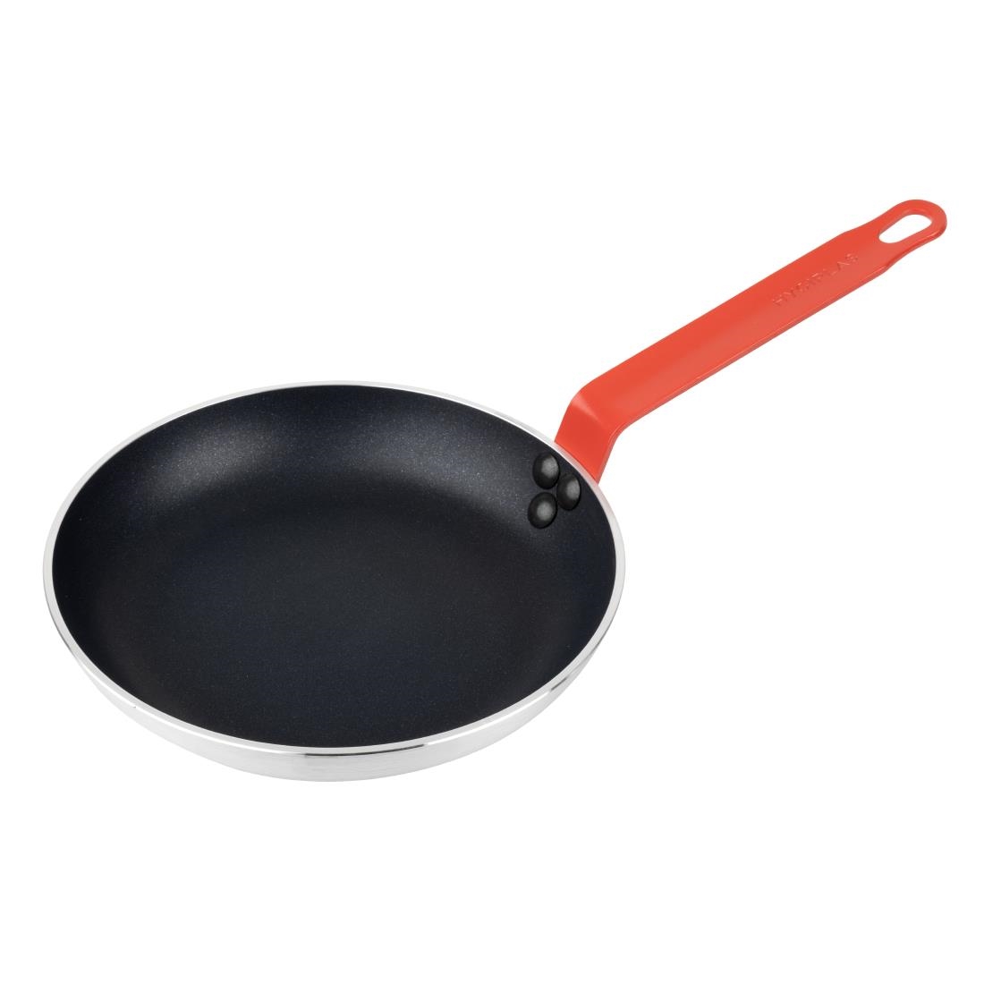 Hygiplas Aluminium Non-Stick Teflon Platinum Plus Frying Pan with Red Handle 24cm