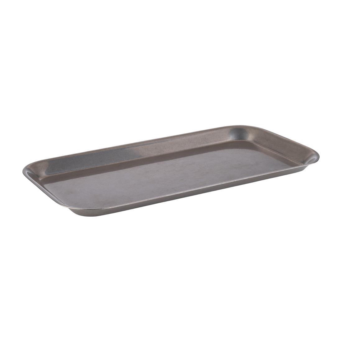 APS Vintage Stainless Steel Serving Tray - 340x180x15mm