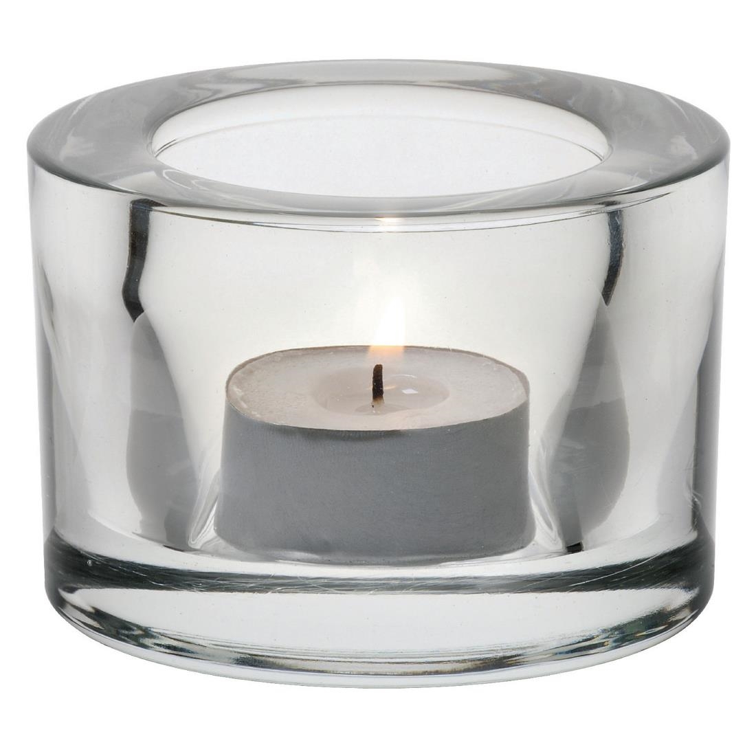 Utopia Chunky Clear Tealight Holders (12 Pack) - Image 2