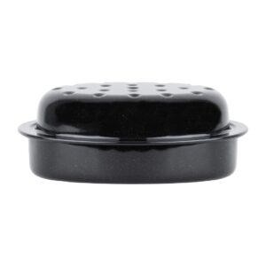 Wham Enamel Oval Roaster Black