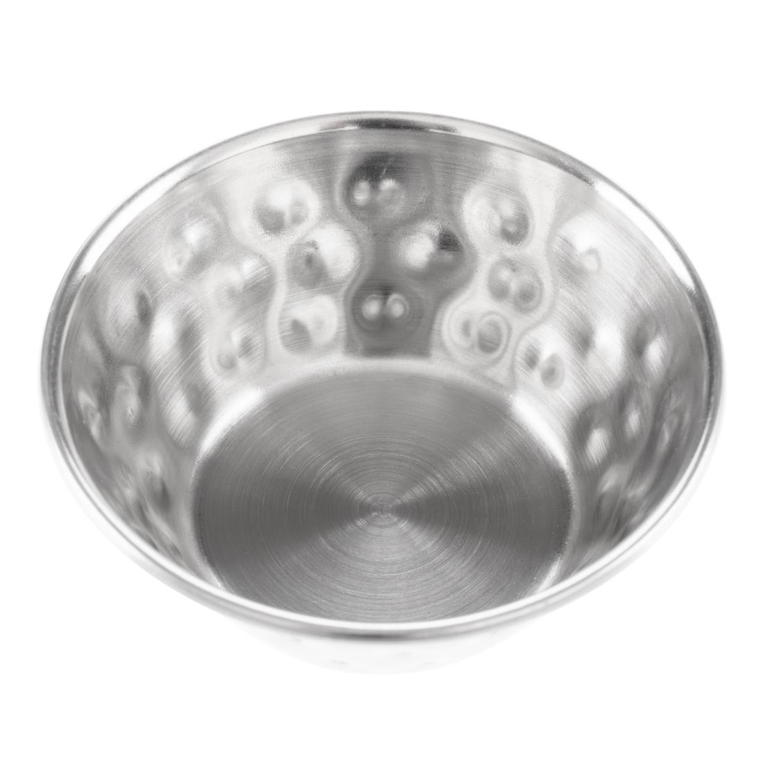 Olympia Hammered Stainless Steel Sauce Cups 45ml (12 Pack) - Image 2