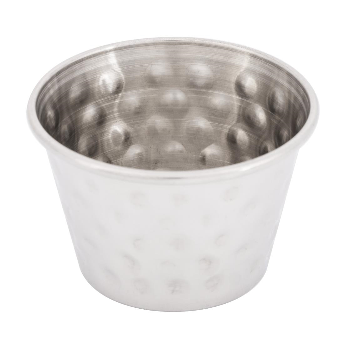 Olympia Hammered Stainless Steel Sauce Cups 70ml (12 Pack)