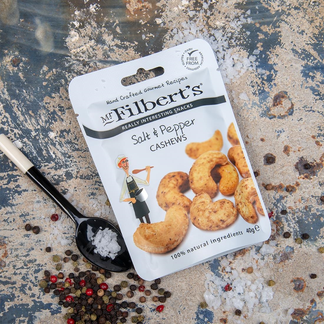 Mr Filbert's Salt & Pepper Cashews 40g (20 Pack) - Image 3