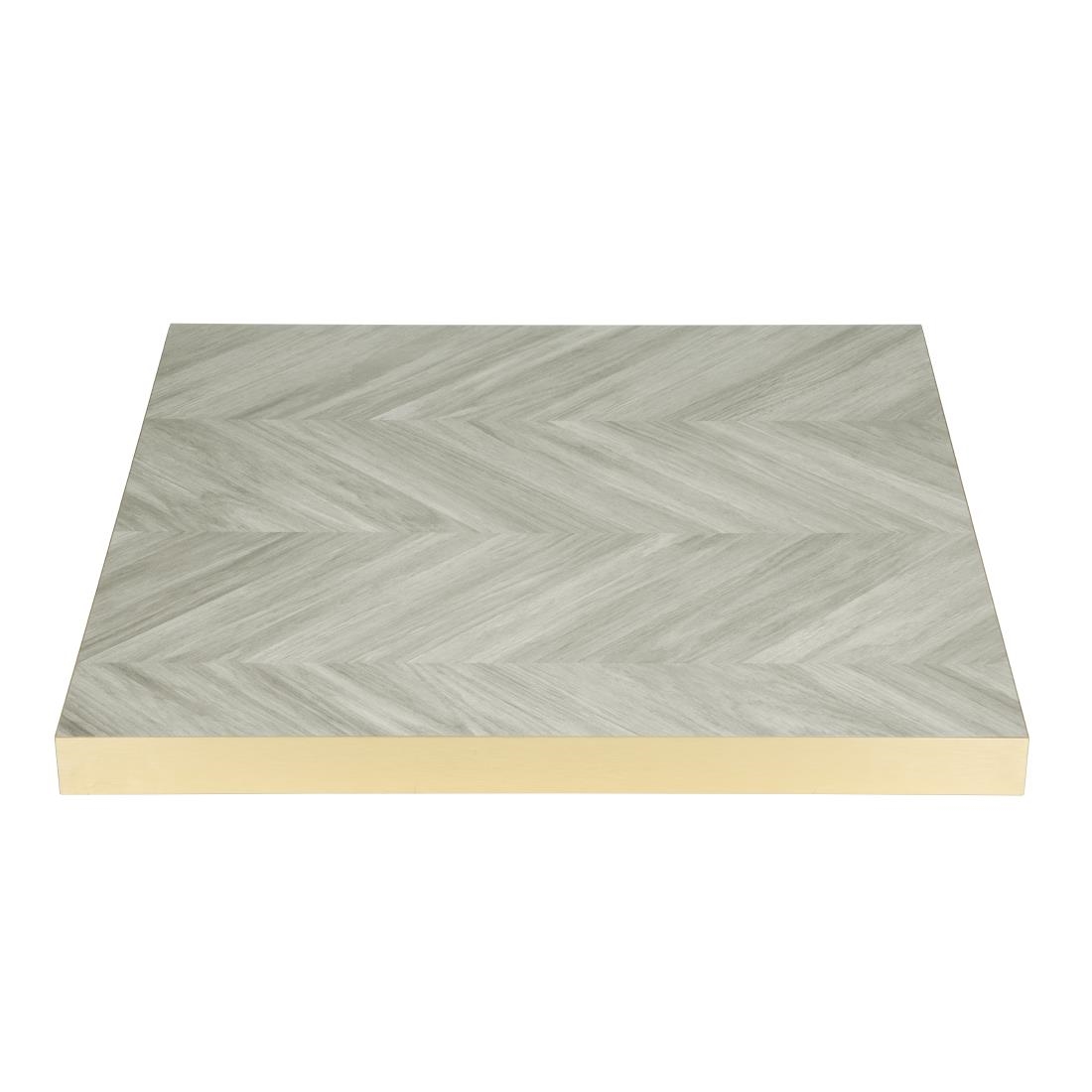 Bolero Pre-Drilled Table Top Chevron Design 700mm - Image 2