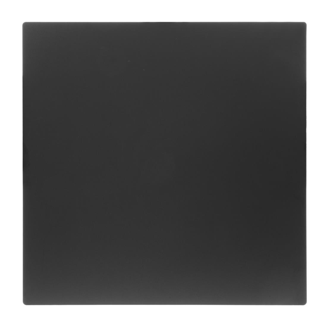 Bolero Matte Black Square Outdoor Table Top 700mm