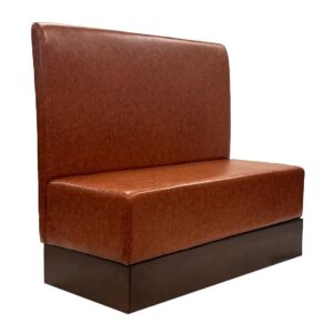 Single Booth in Bison Tan Vinyl