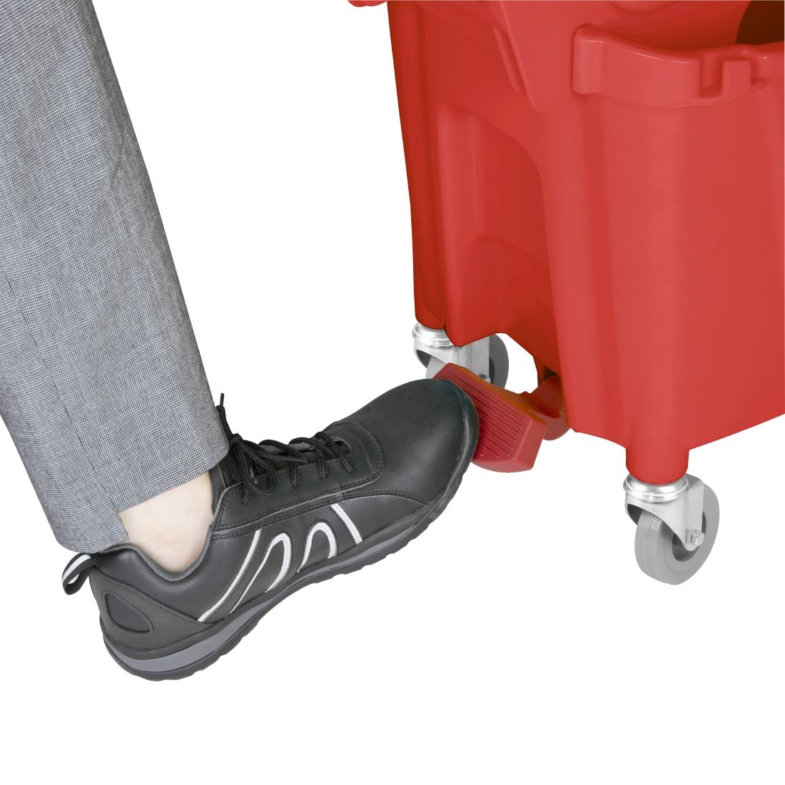 Jantex 30ltr Mop Bucket with Foot Pedal release - Red - Image 3