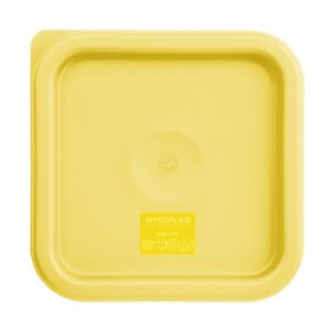 Hygiplas Square Food Storage Container Lid Yellow Small