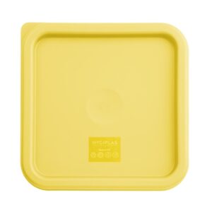 Hygiplas Square Food Storage Container Lid Yellow Medium