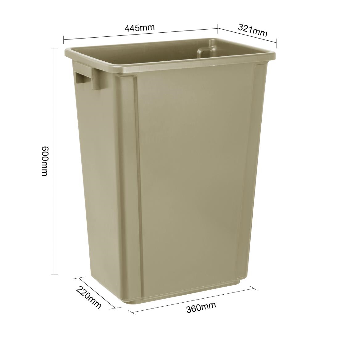 Jantex Slim Bin Beige 60Ltr - Image 5